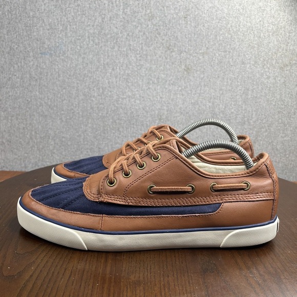 Polo Ralph Lauren Other - Polo Ralpth Lauren Parkstone Low‎ Shoes Women's 10.5 D Blue Brown Leather Canvas